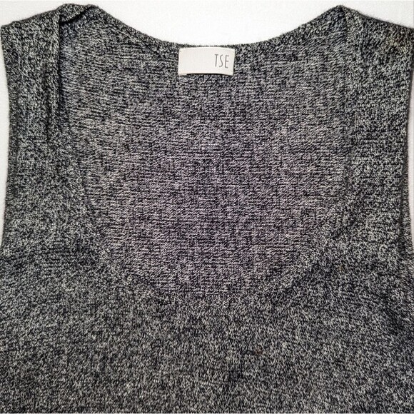 TSE Cashmere & Linen Blended Vest in Dark Grey - Picture 3 of 10